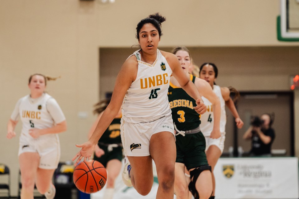 Regina Cougars Women's Basketball vs UNBC Timberwolves at Centre for Kinesiology, Health & Sport on Jan 13, 2024.