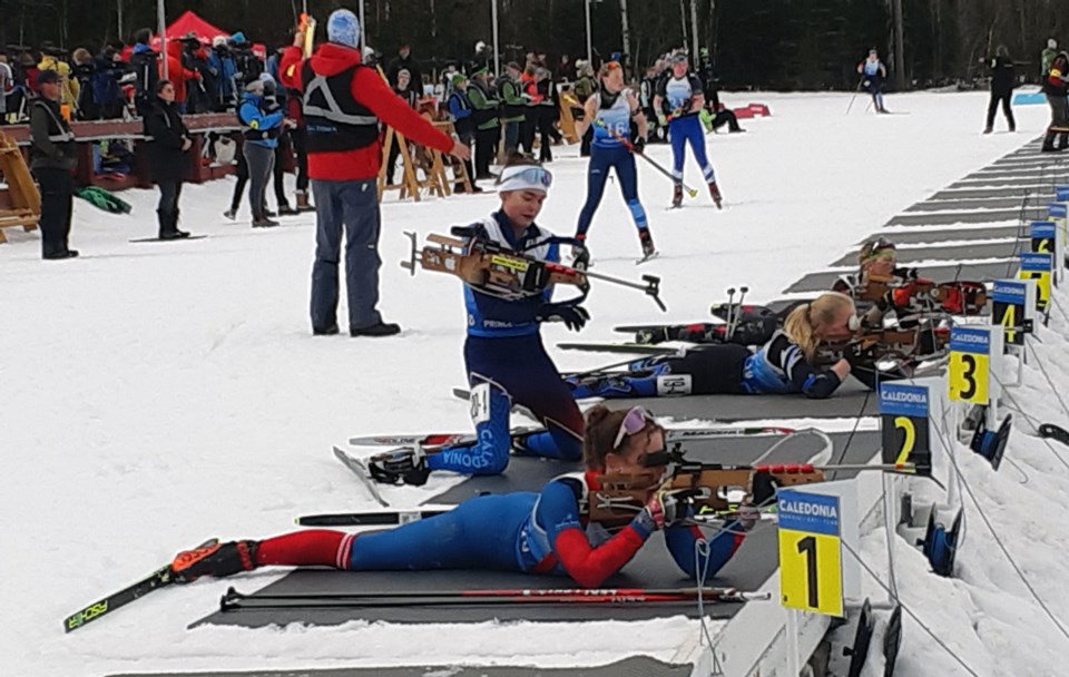 Biathlon nationals Day 4 Aliah Turner in range