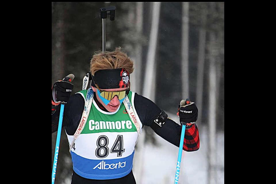 Biathlete Liam Simons of Prince George now trains with the Sovereign Lake Nordic Club in Vernon. Simons is coming back to his home trails at Otway Nordic Centre to compete in the Biathlon Canada youth/junior world championship trials, Jan. 3-7.