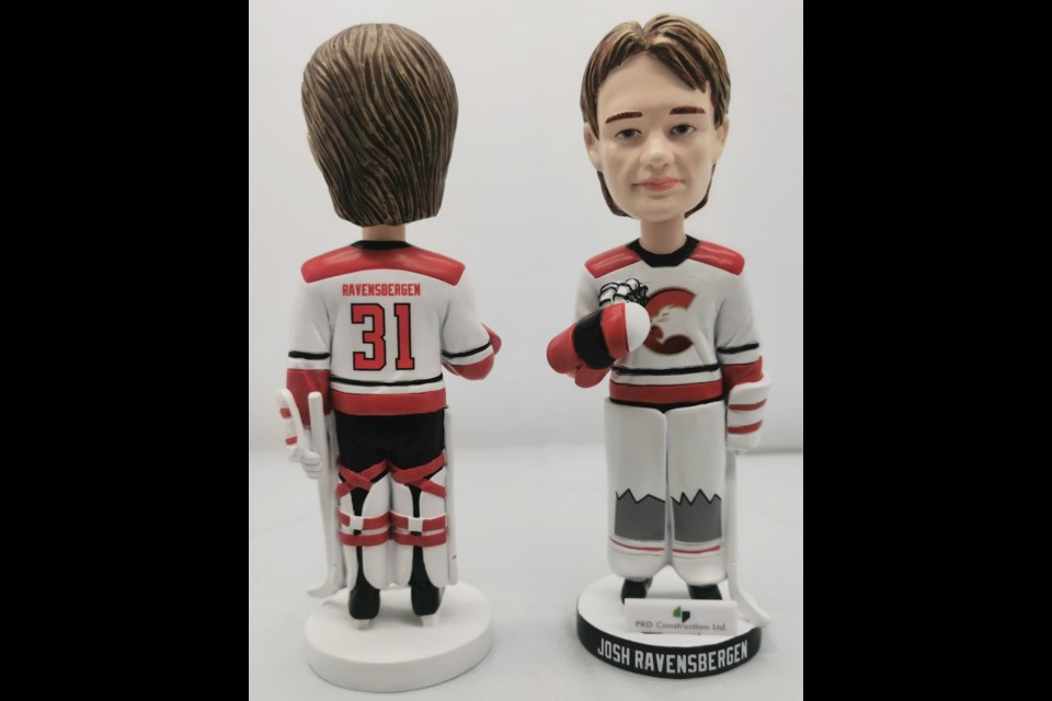 Prince George Cougars goalie and fan favourite Joshua Ravensbergen has now got his very own bobblehead.