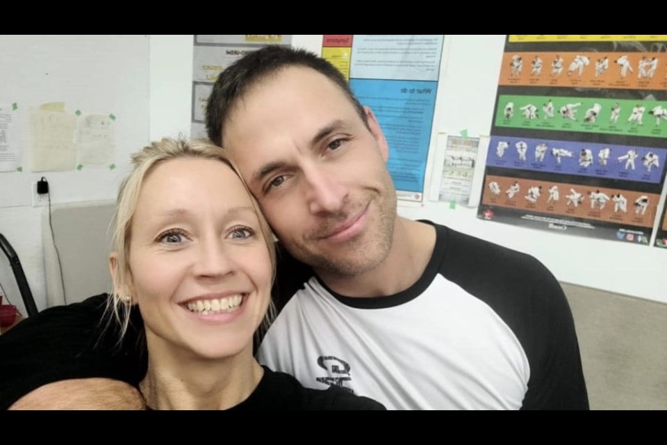 David Mothus posted this photo on a GoFundMe page which shows Prince George Mixed Martial Arts fighter Travis Galbraith with his wife Sharon. Galbraith was the missing rafter found dead Tuesday afternoon at Willow River, east of Prince George