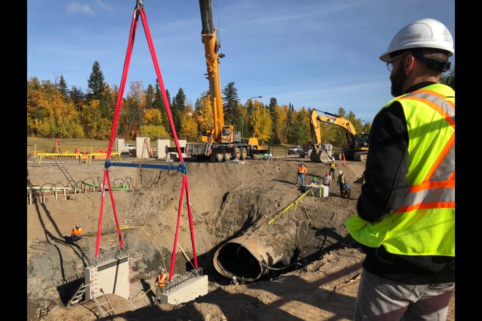 This city project, completed in October 2018, was needed to replace a large sewage pipe on Winnipeg Street which caused a sinkhole on the road. The city's intergovernmental affairs committee is trying to secure a fair share agreement with the province to help pay for infrastructure repairs.