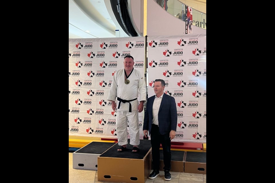 Ronald Beauchesne was the gold medal winner of the Veteran Men M5 Advanced +100kg at the Edmonton International Judo Championships