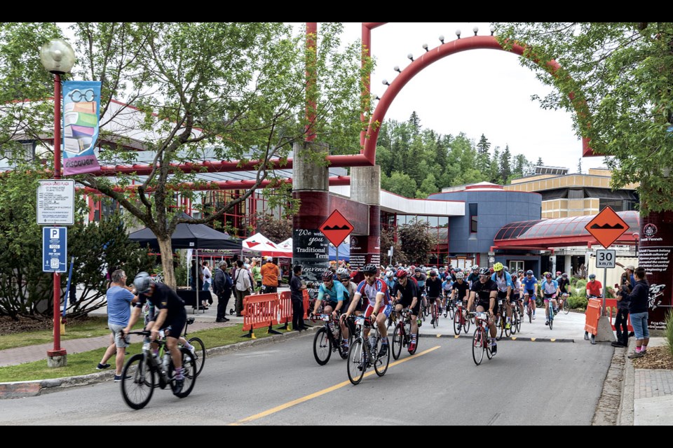 The second annual Kris Yip Memorial Fondo got underway Saturday morning at 8 a.m. with 96 riders. Racers started at Canada Games Way and followed Yip's route to Eaglet Lake and back, covering 120 kilometres. A second group of 56 riders left at 8:30am to do the "quickie" Tabor Lake route, covering 60 kilometres.