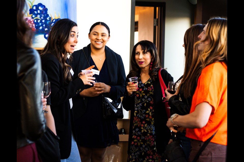 Northern BC Women in Business Association members mingle and talk at the group's launch party.