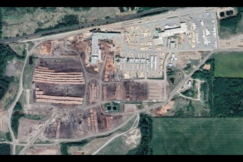 Canfor's Plateau sawmill in Vanderhoof, seen in a Google Maps image, will close, the company has announced.