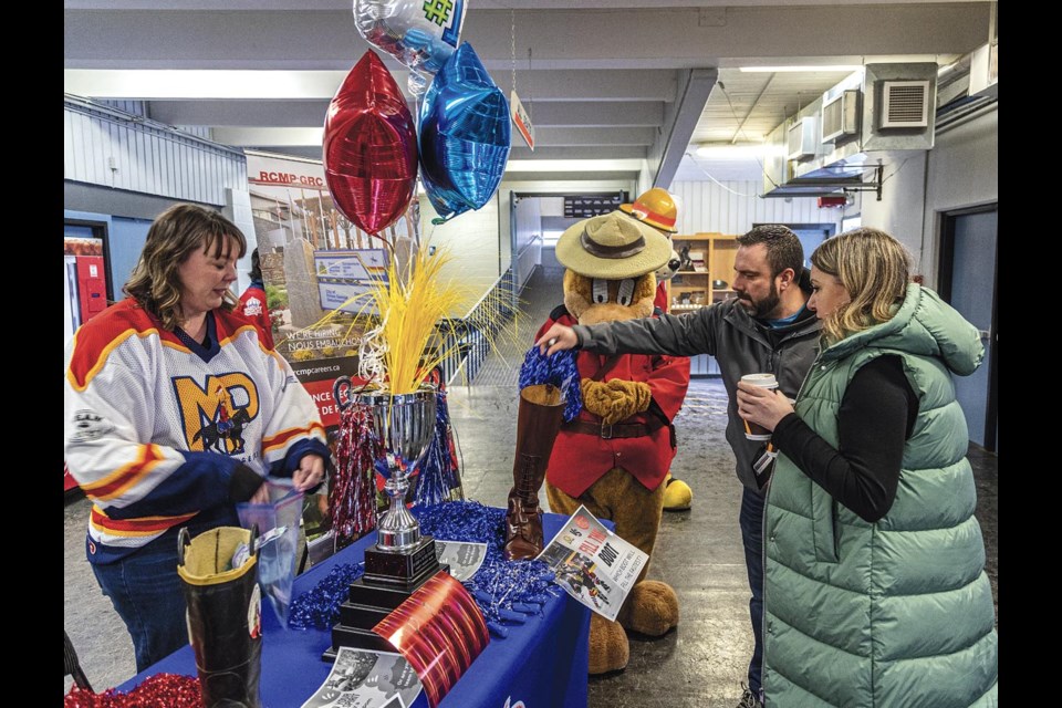 Fans took the time to put money in the boot of the team they were supporting as they head into Kopar Memorial Arena for the Sirens Game between PG RCMP and PG Fire/Rescue Saturday, January 25.