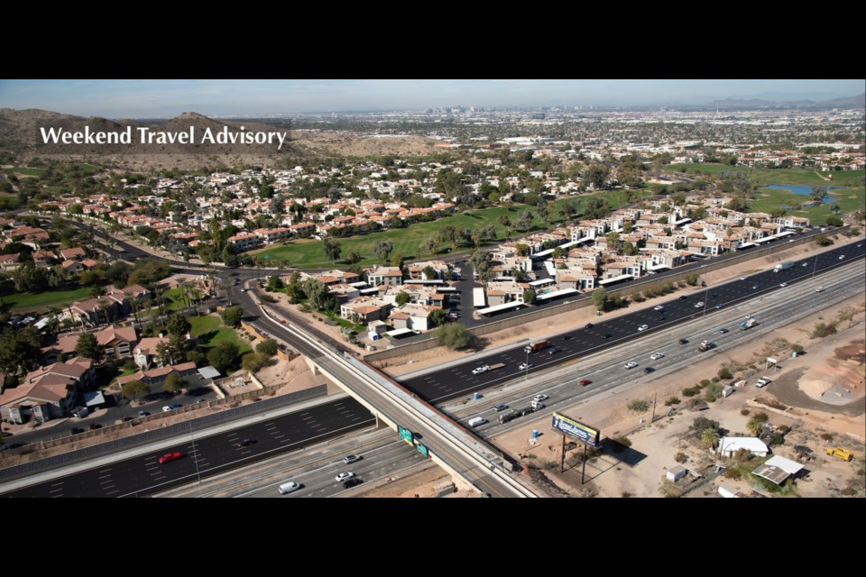 ADOT Weekend freeway travel advisory for the Phoenix area July