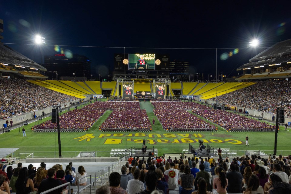 ASU undergraduate commencement on May 6, 2024 at the Mountain America Stadium in Tempe. 