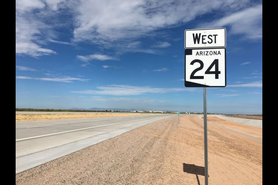 The Arizona Department of Transportation’s 4.5-mile State Route 24 extension that improved access in the Southeast Valley, especially in the Queen Creek area, has received a regional Best Projects Award from a leading industry publication.