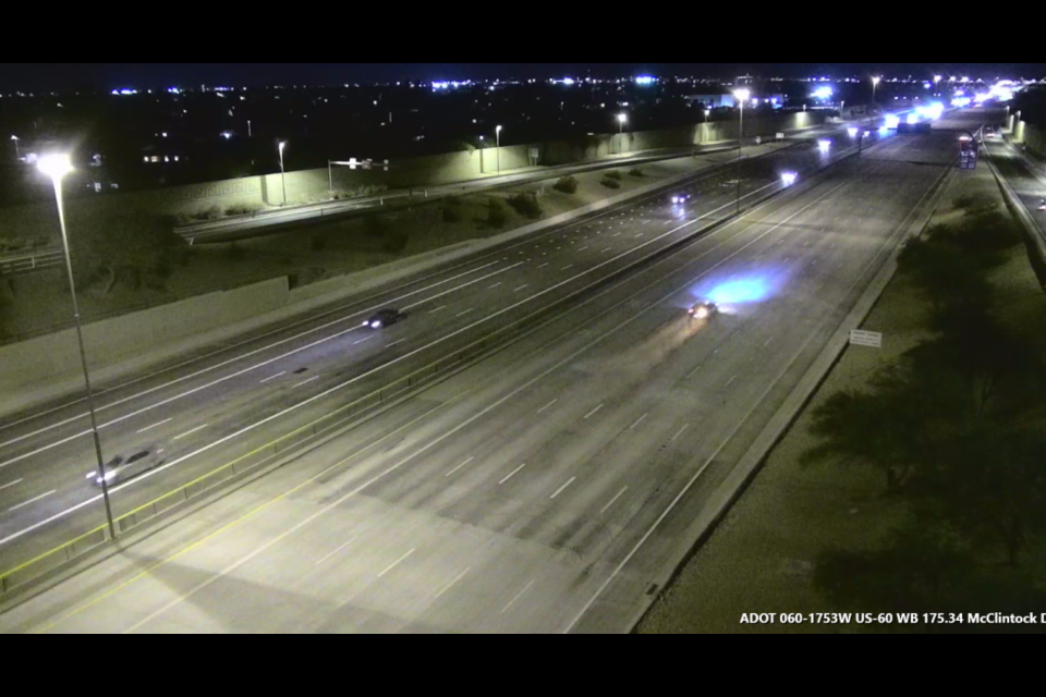 Tempe’s contractors, working with staff from the city and the Arizona Department of Transportation, completed concrete paving, lane striping and other work so westbound US 60 could be opened at approximately 10 p.m. on May 22, 2022.