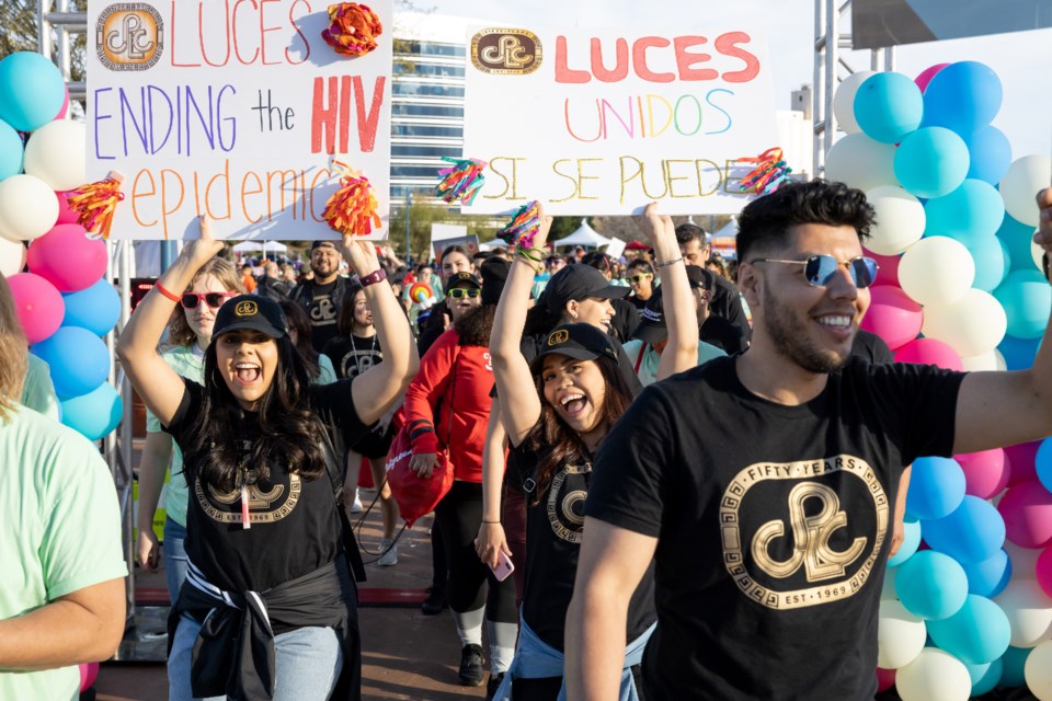 AIDS Walk Arizona and 5K Fun Run, the largest gathering in Arizona to support people living with HIV and raise community awareness, will take place on Saturday, Feb. 19 at Tempe Beach Park, 80 W. Rio Salado Parkway.