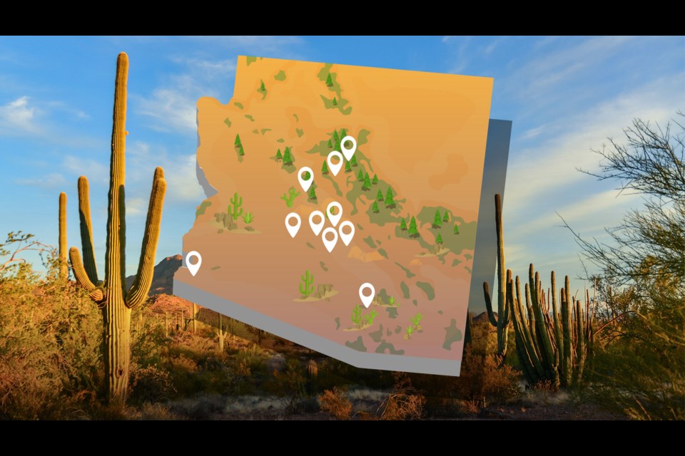 Arizona Adventure celebrates our great state by combining a unique lottery ticket set against a backdrop of three iconic landscapes, geo-located adventures at 10 destinations, and the chance to win a share of $1 million in cash and Arizona travel prize packages curated by the Arizona Office of Tourism.