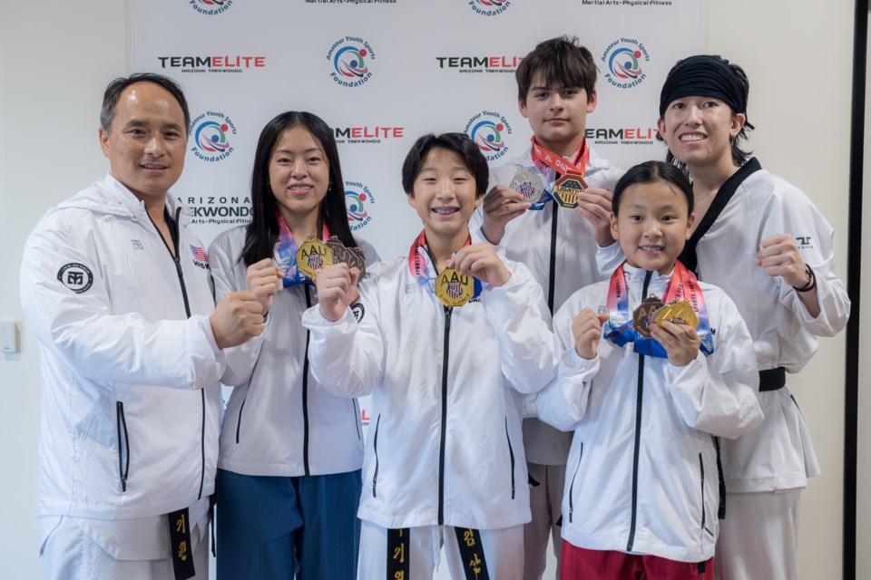 Arizona Taekwondo Martial Arts and Physical Fitness in Chandler is making history as three of its teen students recently earned spots on national teams. Competing in events with thousands of participants, they have set a new standard for martial arts excellence in Arizona through the support of their instructor and studio owner, Grandmaster Kim.