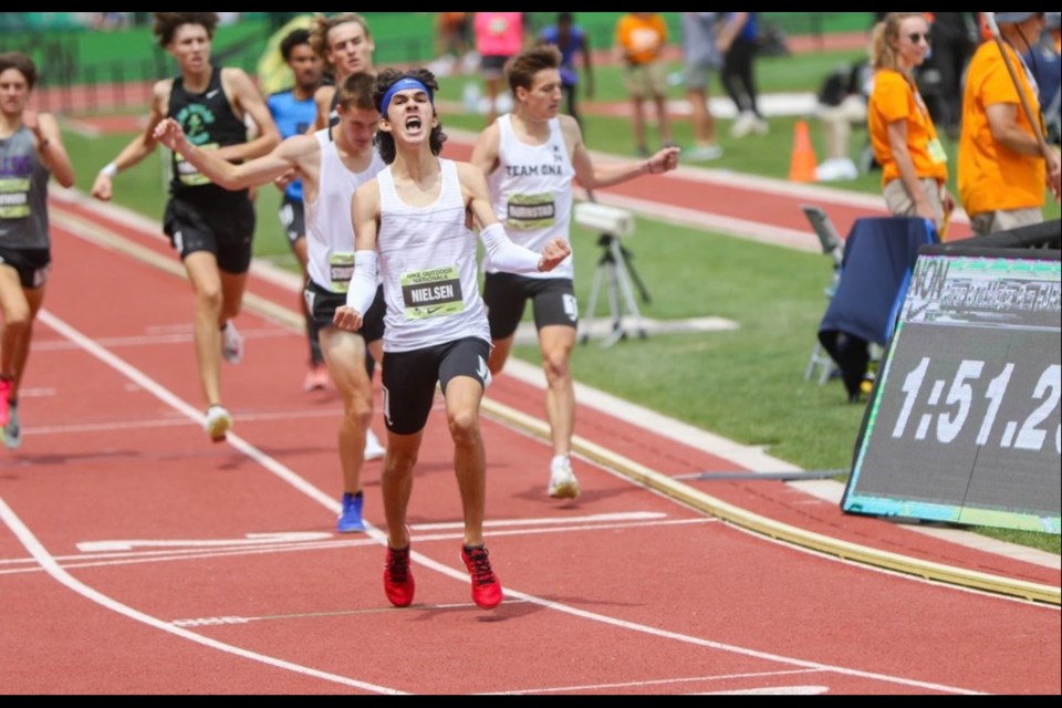 Eastmark High School's Bryson Nielsen won his heat and took sixth nationally in the 800 meters at this year's Nike Outdoor Nationals.