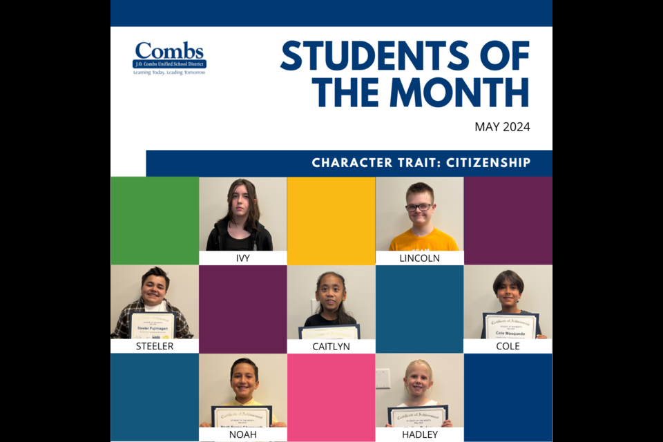 The program provides an opportunity each month for one student from each of the San Tan Valley school district's eight schools to be recognized for demonstrating one of the various pillars of the Character Counts program.