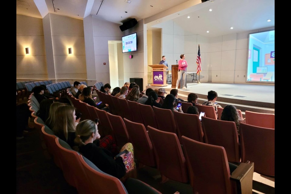 Queen Creek Unified students from Crismon High School visiting the East Valley Institute of Technology's main campus in Mesa last school year.