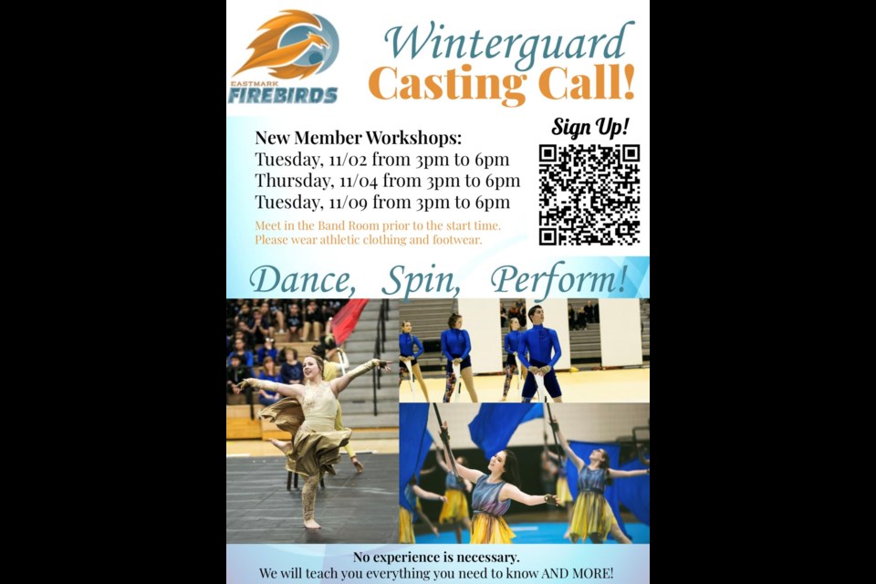 Winter Guard Workshops at Eastmark High School begin in November.