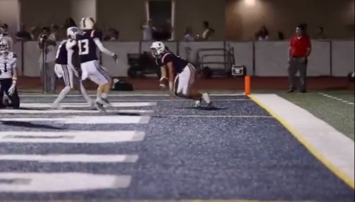 ALA Queen Creek High School's very own quarterback Enoch Watson scored an impressive touchdown with only 13 seconds left in Friday night's game. After his pass ricocheted off an offensive lineman's helmet, Watson caught his own pass and scored this game-tying touchdown on Sept. 29, 2023.