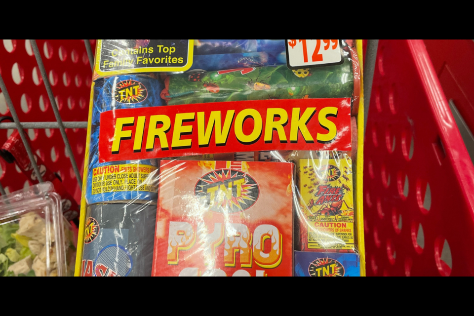 Legal consumer fireworks are only allowed on private property from June 24 to July 6, and include ground and hand-held sparkling devices; any devices that rise into the air and explode/detonate or fly above the ground are illegal. Individuals who discharge or ignite permissible consumer fireworks are responsible and liable for expenses as a result of any emergency response that is required.