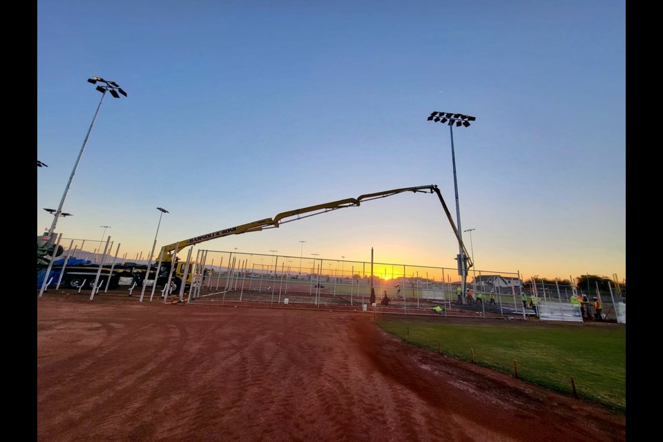 Construction of Frontier Family Park at the southwest corner of Ryan and Signal Butte roads in Queen Creek.