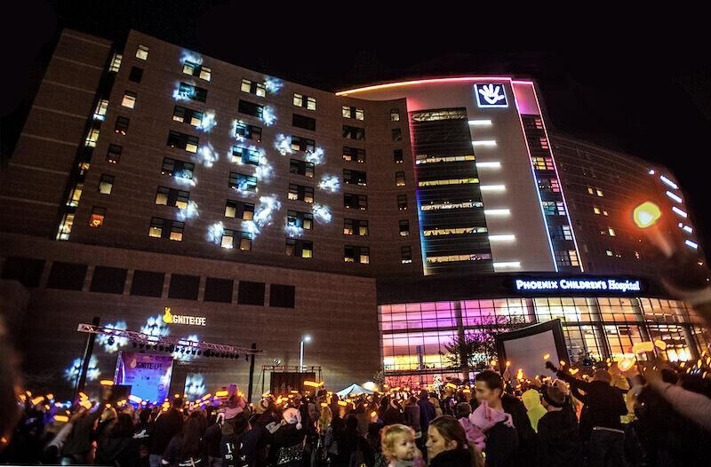 The 12th Annual Ignite Hope Candlelight Celebration took place on Dec. 9, 2023, featuring a lively holiday festival followed by a heartfelt candlelit walk to shine light and kindle the flames of hope for patients at Phoenix Children’s.