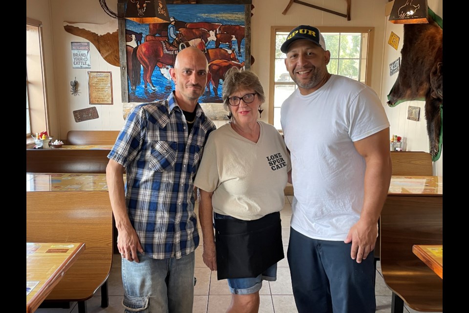 Employees at the Queen Creek Lone Spur Cafe. From left: Michael Boughner, Heather Gilbert and Corey Johnson.