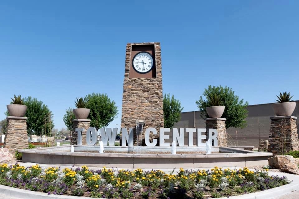 A beautiful afternoon at the Queen Creek Town Center.