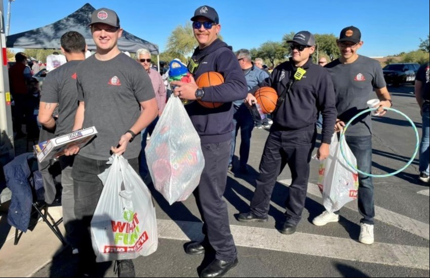 The Kiwanis Club of Queen Creek is hosting its 15th Annual Christmas Car Show and Toy Drive Dec. 16, 2023 to benefit local families in need through the Queen Creek Unified School District Family Resource Center. The Queen Creek Fire and Medical Department plays a huge role in collecting toys and helping with this event.