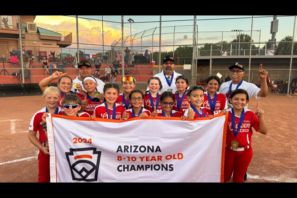 The Queen Creek Heat's All Star Minors team (ages 8-10) won first place in their division as they dominated in Cottonwood this month with an undefeated tournament, shutting out teams in every game except one in the Little League State Championship.