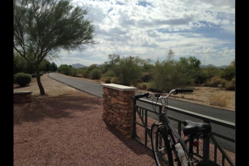 Crews will begin applying crack seal in various locations of the Queen Creek Wash Trail on Nov. 29, 2021.