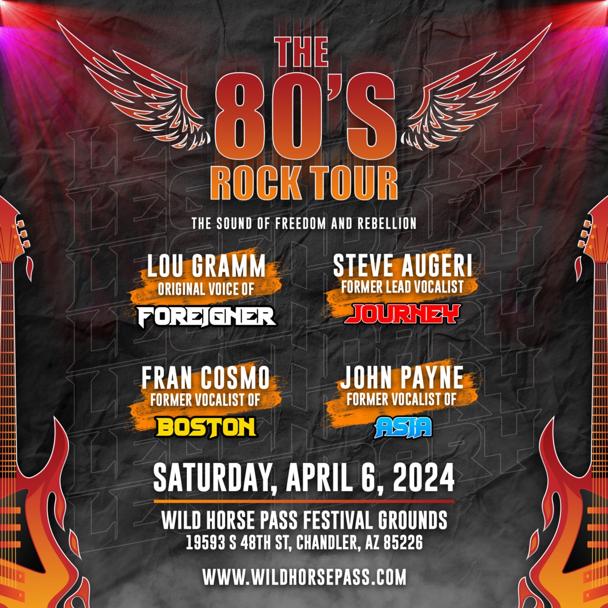 Legendary performers '80s Rock Tour set for April 6 
