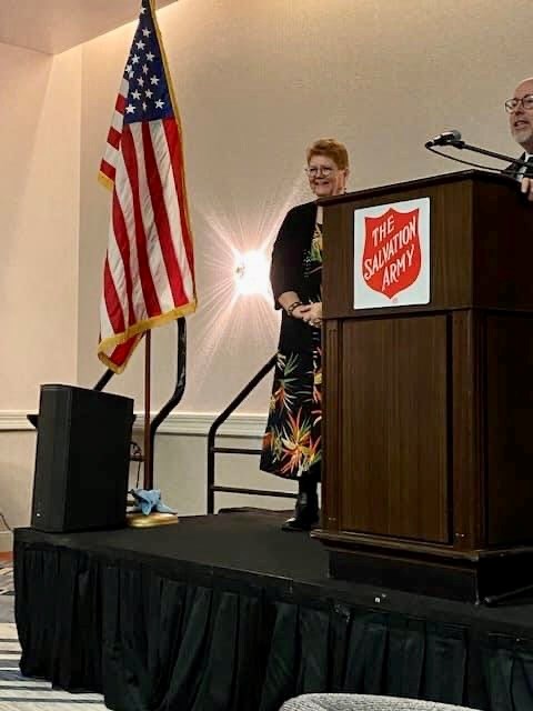 Maricopa County Sheriff's Office (MCSO) Chaplain Debbie Herrera was recognized this year by the Salvation Army, alongside MCSO Chaplain of 2021, Tom Ford. They were each awarded "Chaplain of the Year."