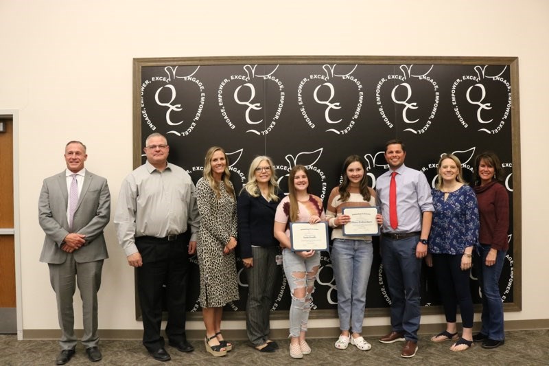 Newell Barney Junior High and Queen Creek Junior High were highlighted during this month's Queen Creek Unified School District honors for both students and employees.