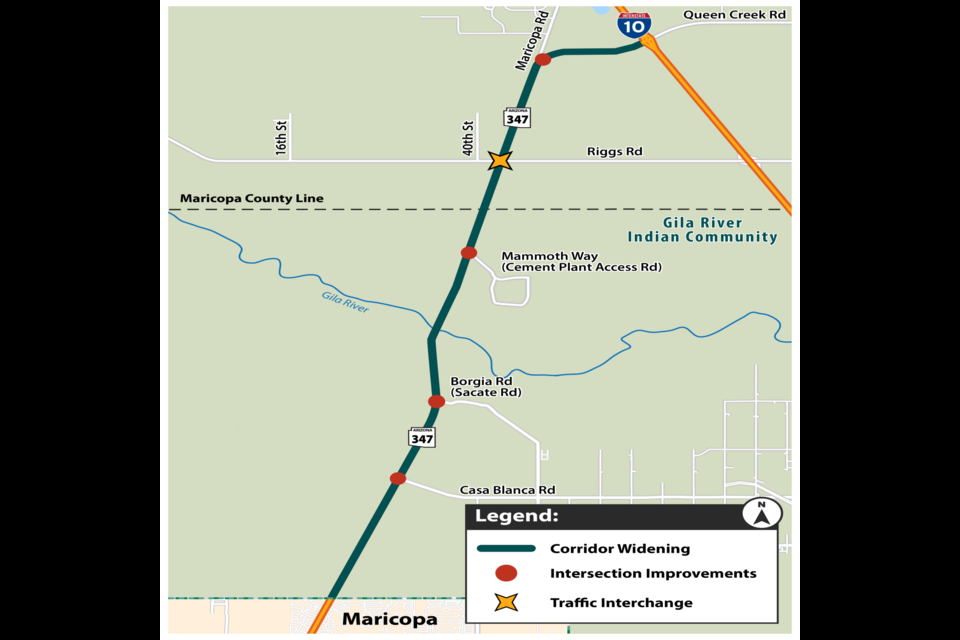 The Arizona Department of Transportation will host a public meeting on Aug. 15, 2024 to discuss and gather input on improvements proposed for State Route 347 between Maricopa and Interstate 10. 