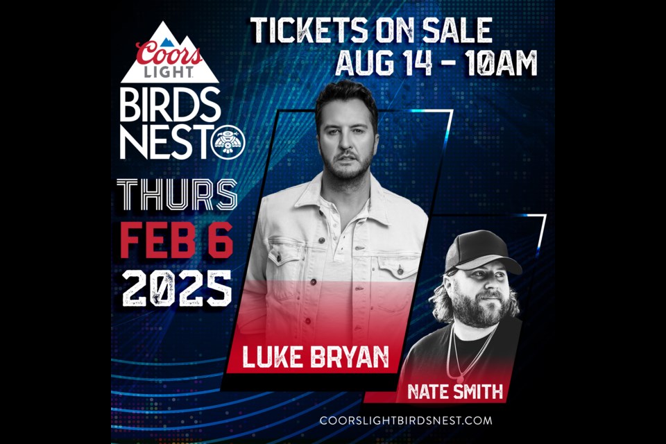 The lineup for the 2025 Coors Light Birds Nest is starting to take shape as officials confirmed country music superstar Luke Bryan will perform at the popular four-night concert series, which will take place Feb. 5-8, 2025 during the WM Phoenix Open week. Bryan will hit the stage with rising country superstar Nate Smith on Thursday, Feb. 6, the second night of the Coors Light Birds Nest. 