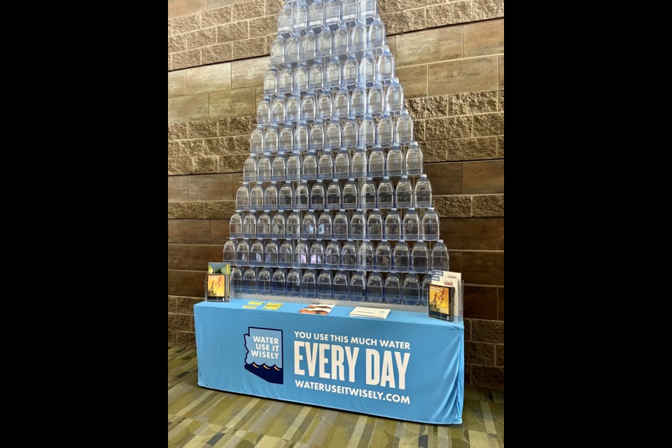 Throughout the month of June, the Water - Use It Wisely Tower will be on display at the Queen Creek Library, along with many fun activities for the whole family.  The water tower provides a visual representation of how much water the average person uses every day.