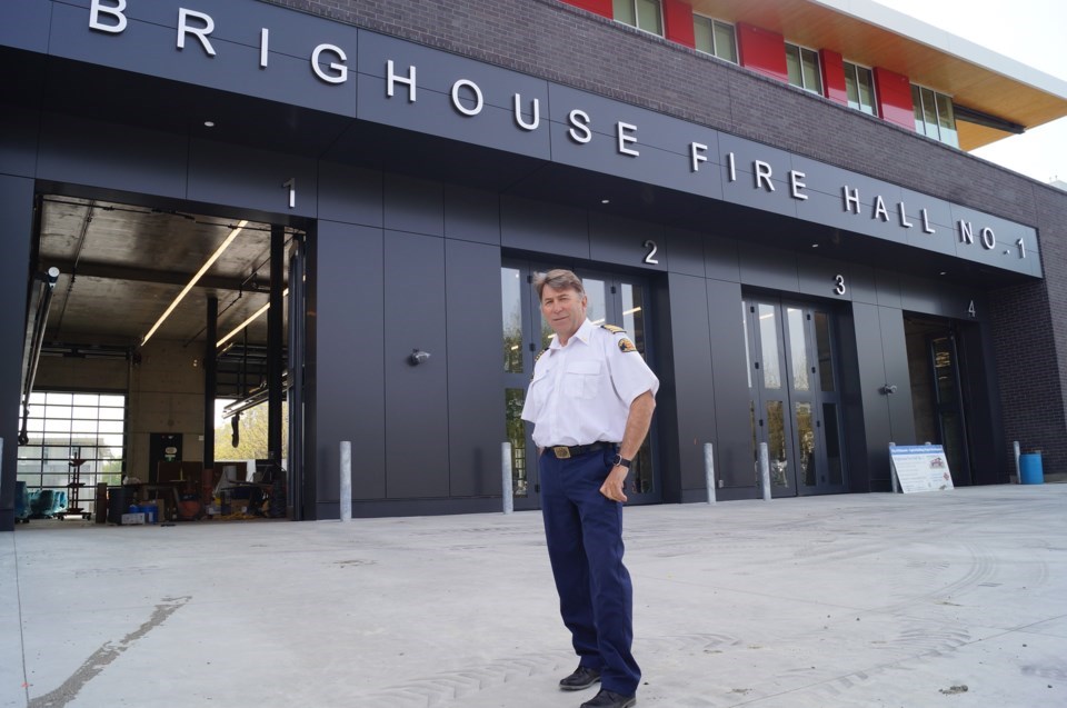 Out-going Richmond fire chief Tim Wilkinson, at Brighouse Firehall No. 1, where he started his career and will finish it