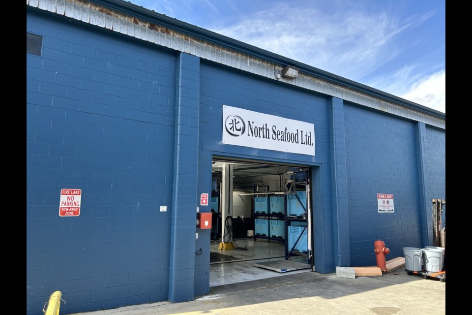 Outside view of North Seafoods Ltd. new crab processing facility at Steveston Harbour Authority 