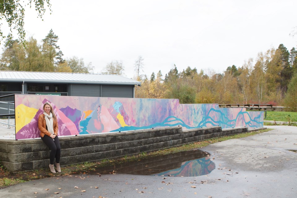 The 52-foot 'Visions of Biophilia' mural features a collection of prints made by Richmond community members last spring