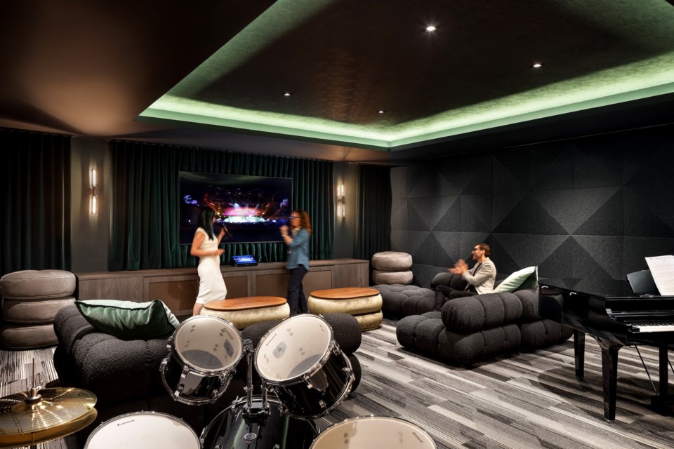 A karaoke room is included in the Hollybridge's amenities to cater to the needs of residents hailing from Asian countries.