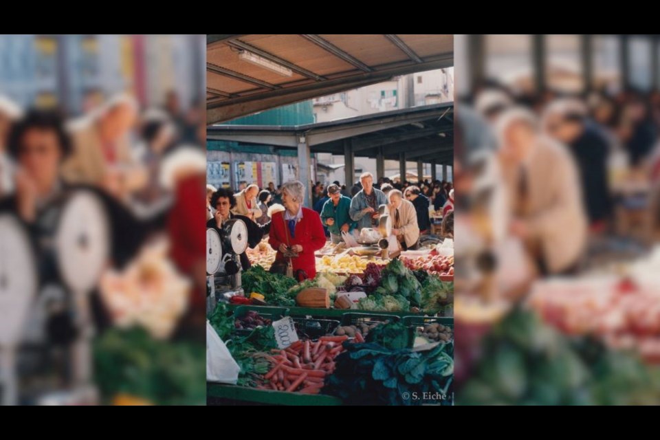 Vegetable stand at the market of Sant’Ambrogio, Florence, Italy.