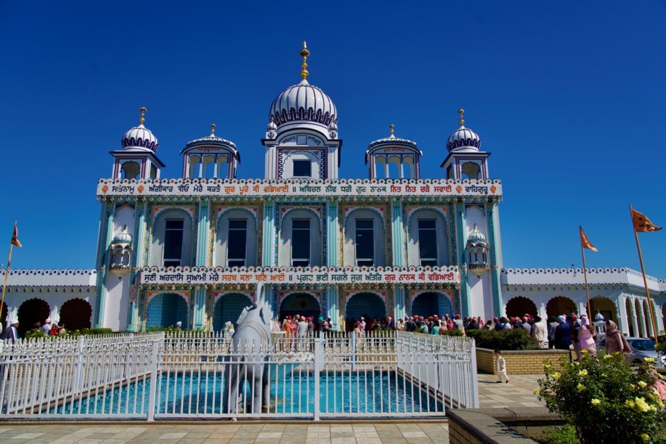 Richmond's Guru Nanaksar Gursikh Gurdwara Temple on Westminster Highway.