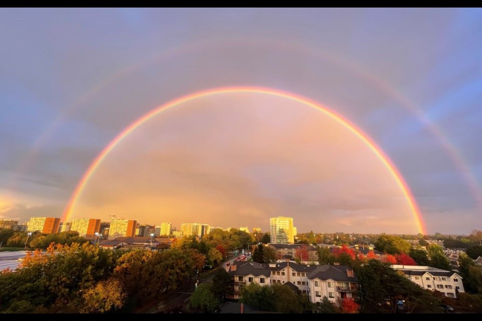 Double rainbow over Richmond.