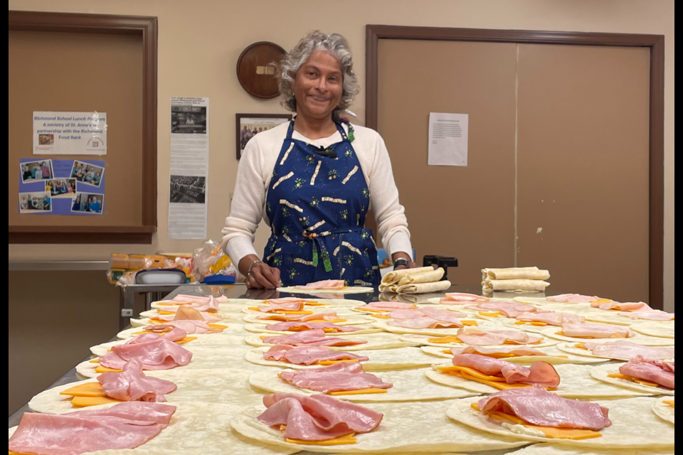 Sharmila Lakhani is the school lunch program coordinator at St. Anne's Steveston Anglican Church 