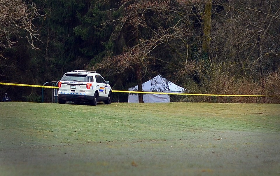 Ma Cecelia Loreto's badly-burned body was found in this Burnaby park last year