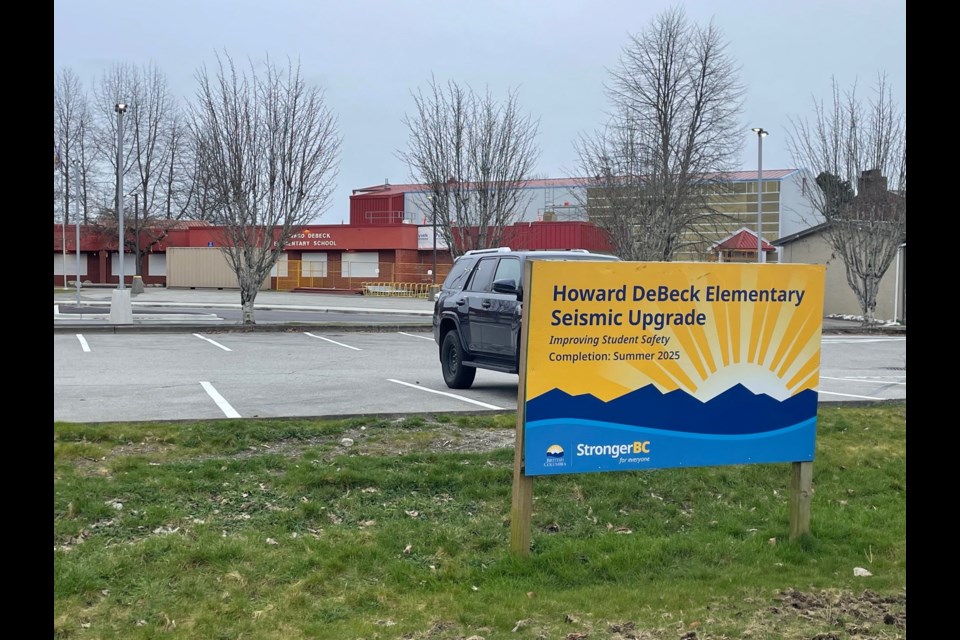 Seismic upgrades are underway at Howard DeBeck elementary in Richmond.