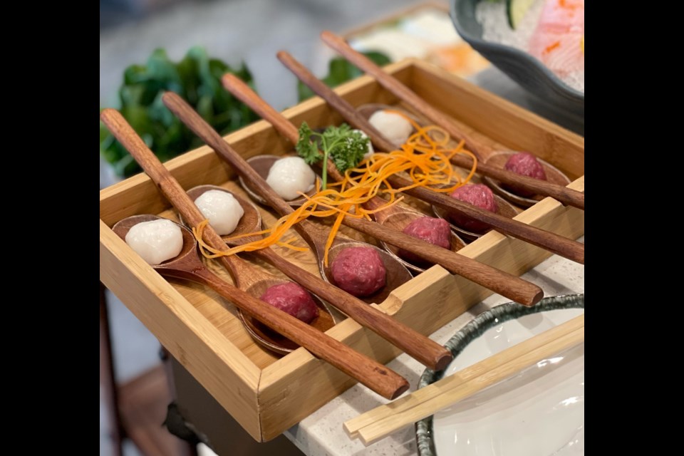 A traditional Japanese style of hot pot are being served on the table in a  Vietnamese restaurant Stock Photo - Alamy