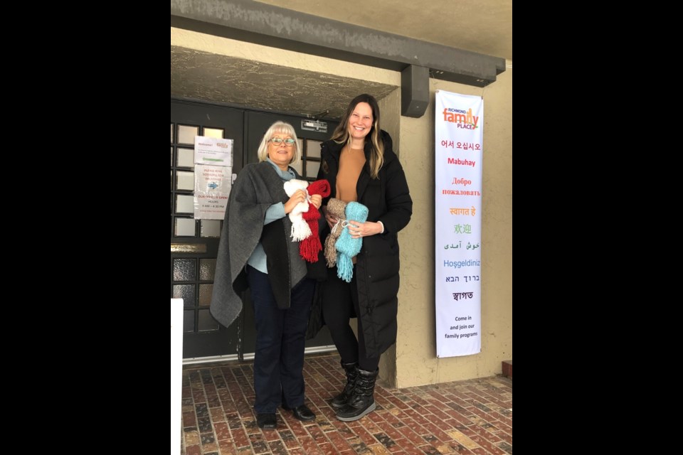 Ruth Taverner, program director at Richmond Family Place, with Courtney Cohen, co-founder of Rose's Angels.