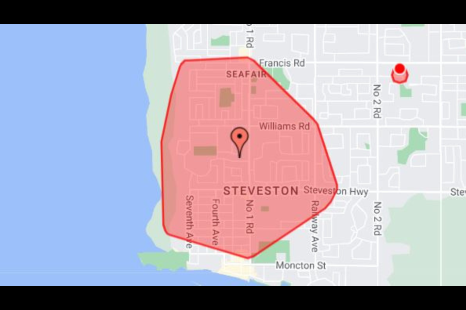 More than 4,500 BC Hydro customers in Steveston lost power due to the snow storm.